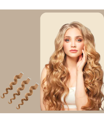 Extensiones Adhesivas Rubio Oscuro Ondulado Profitez des Offres !