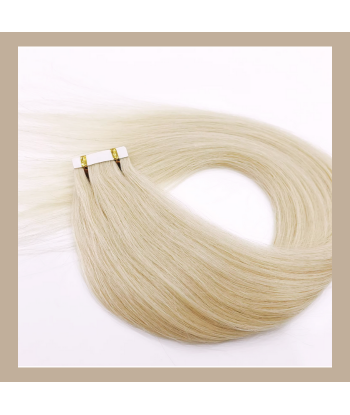 Extensiones adhesivas / Cintas rectas Blond Platinum le des métaux précieux