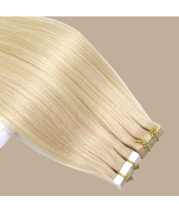 Extensiones adhesivas / Cintas rectas Blond Platinum le des métaux précieux