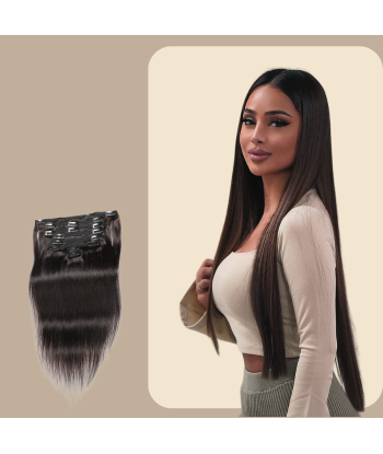 Kit de Extensiones Rectas Marrón con Clip 120 gr ouvre sa boutique