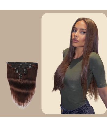 Kit de extensiones rectas con clips de chocolate 120 gr la colonne vertébrale