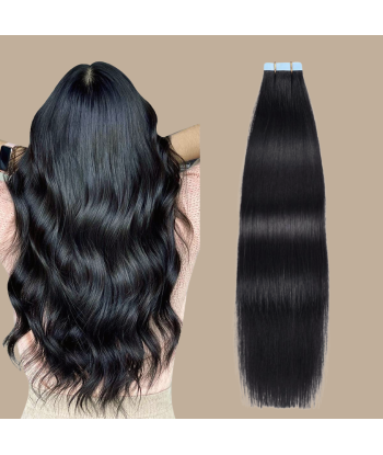 Extensiones adhesivas / cintas lisas Premium Russian Hair 1B Toutes les collections ici