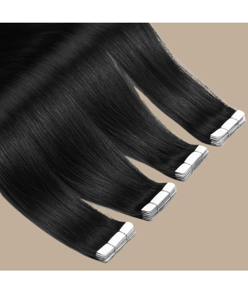 Extensiones adhesivas / cintas lisas Premium Russian Hair 1B Toutes les collections ici