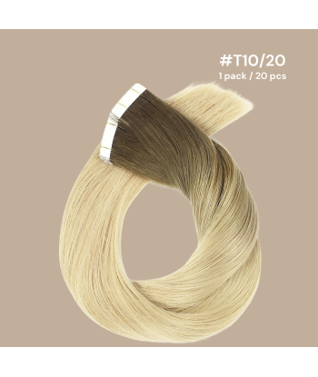 Extensiones Adhesivas / tapes lisos Premium Russian Hair T10/20 le des métaux précieux