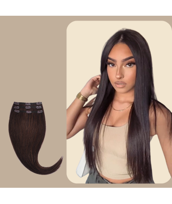 Extensions Clips Raides Brun Foncé livraison et retour toujours gratuits