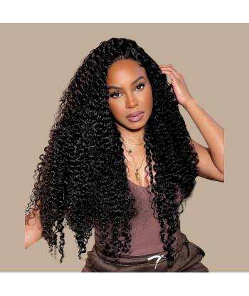 Kit de Extensões Kinky Curly Black 120g com clipes Par le système avancé 