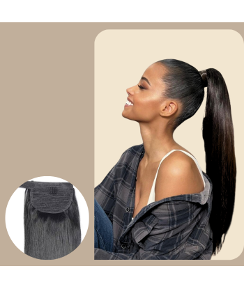 Rabo de cavalo castanho escuro Magic Ribbon Cabelo Remy Liso l'achat 