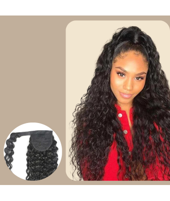 Rabo de cavalo castanho escuro Magic Ribbon Cabelo Remy Water Wave commande en ligne