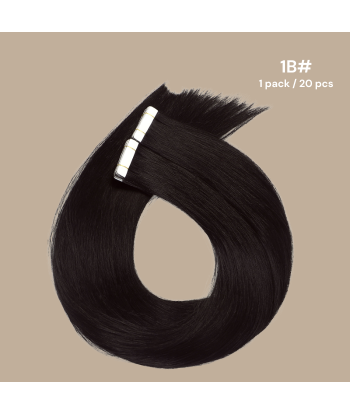 Extensões Adesivas / tapes lisos Premium Russian Hair 1B 2023