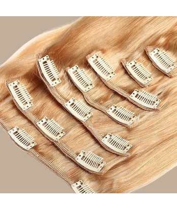 Extensions Clips Raides Blond Méché Platine Dans la société mordern