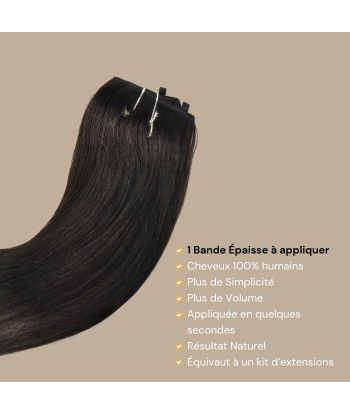 Estensione naturale ondulata a clip Mono Nero Maxi Volume Band pas cheres