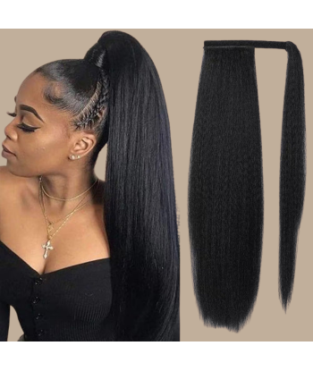 Coda di cavallo marrone scuro Magic Ribbon Remy Hair Yaki Straight offre 