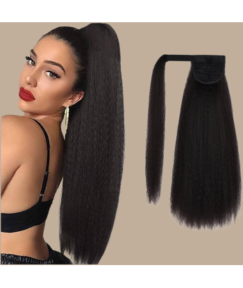 Coda di cavallo marrone scuro Magic Ribbon Remy Hair Yaki Straight offre 