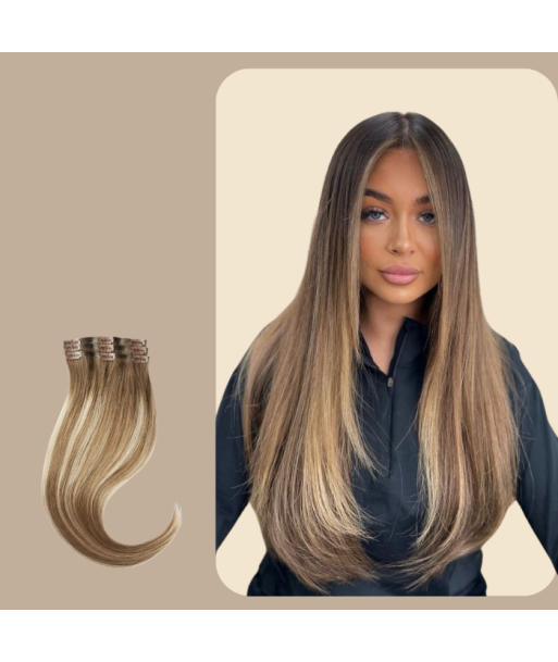 Suora Clip Pidennykset Medium Brown Platinum Jusqu'à 80% De Réduction