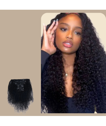 Kit Extensions à Clips Afro Curly Noir 120 gr les muscles