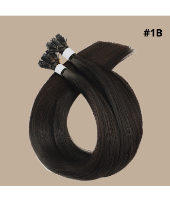 100 Keratin Extensions Rett Premium med Flat Tupp 1B pas cher 