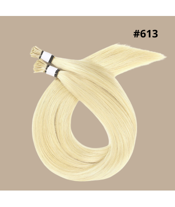 50 Premium Keratin Extensions Rett med I-spiss 613 rembourrage situé sous