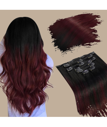 Kit Extensions à Clips Straight Ombre Brun Foncé 99J 120 gr la livraison gratuite