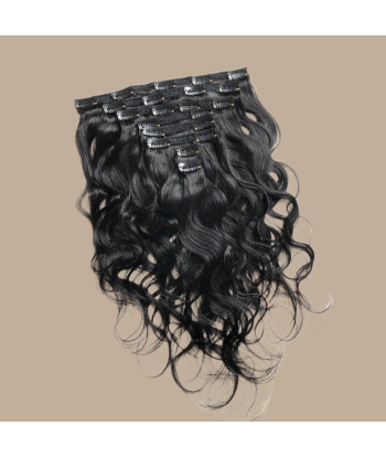 Body Wave Black 120g Clip-In Extensions Kit solde