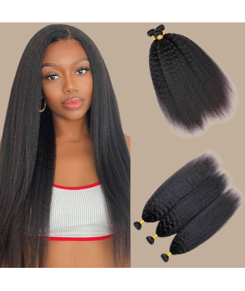 Vävning Virgin Human Hair Yaki Straight 7A Mörkbrun 1B 100 Gr en ligne