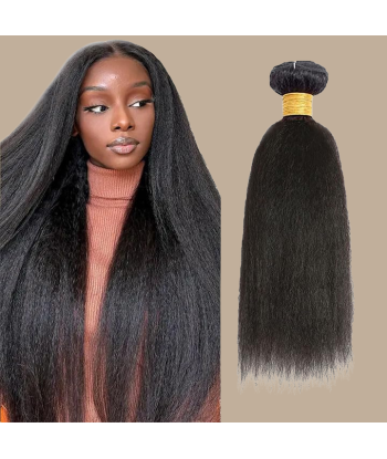 Vävning Virgin Human Hair Yaki Straight 7A Mörkbrun 1B 100 Gr en ligne