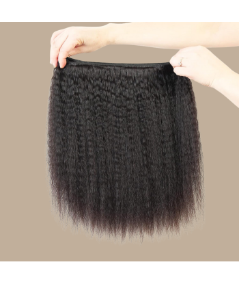 Vävning Virgin Human Hair Yaki Straight 7A Mörkbrun 1B 100 Gr en ligne