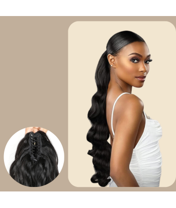 Queue de cheval Ponytail  Noir à Pince Naturel Remy Hair Body Wave store