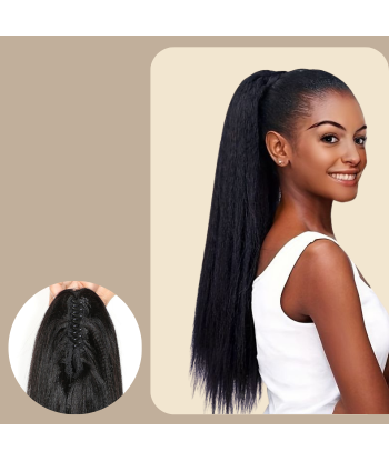 Queue de cheval Ponytail  Noir à Pince Naturel Remy Hair Yaki Straight sélection de produits