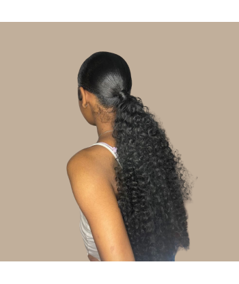 Queue de cheval Ponytail  Noir A Cordon Remy Hair  Afro Curly Faites des économies