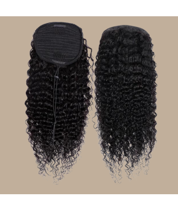 Queue de cheval Ponytail  Noir A Cordon Remy Hair Deep Wave livraison gratuite