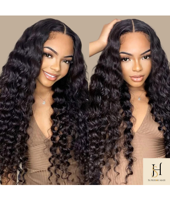 Tissage Cheveux Vierge Human Hair Deep Wave 7A Brun Foncé 1B 100 Gr Jusqu'à 80% De Réduction