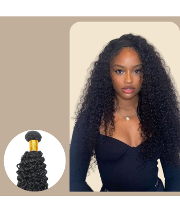 Tissage Cheveux Vierge Human Hair Kinky Curly 7A Brun Foncé 1B 100 Gr de votre