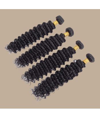 Tissage Cheveux Vierge Human Hair Deep Wave 7A Brun Foncé 1B 100 Gr Jusqu'à 80% De Réduction