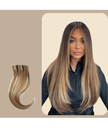 Rechte Clip Extensions Medium Bruin Platina pas cher 