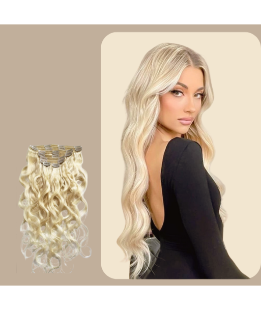 Kit de Extensões Body Wave Platinum Blonde 120 gr brillant des détails fins