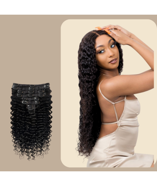 Deep Wave Zwart 120g Clip-In Extensions Kit pas cher chine