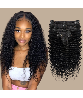 Deep Wave Zwart 120g Clip-In Extensions Kit pas cher chine