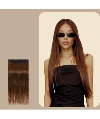 Extensão Mono Clip Chocolate Liso Maxi Volume Band brillant des détails fins