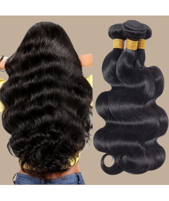 Tissage Vierge Human Hair Body Wave 7A Brun Foncé 1B 100 Gr sur le site 