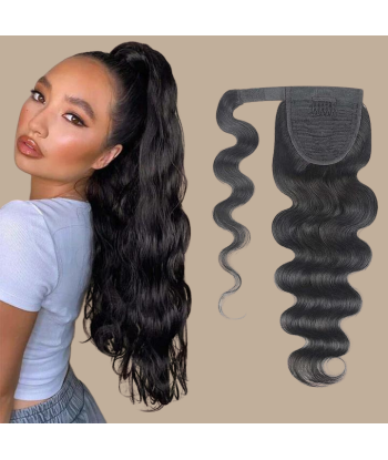 Rabo de cavalo castanho escuro Magic Ribbon Cabelo Remy Body Wave vente chaude votre 