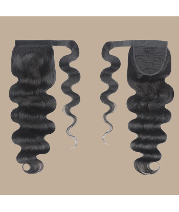 Rabo de cavalo castanho escuro Magic Ribbon Cabelo Remy Body Wave vente chaude votre 