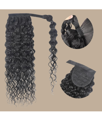 Rabo de cavalo castanho escuro Magic Ribbon Cabelo Remy Water Wave shop