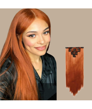 Laajennus Clips Premium Russian Hair Copper brillant des détails fins