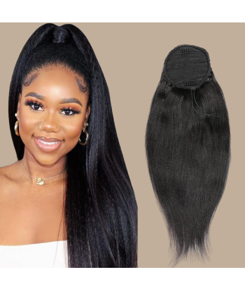 Rabo-de-cavalo castanho-escuro A Cordon Remy Hair Yaki Straight Livraison rapide