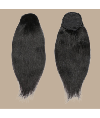 Rabo-de-cavalo castanho-escuro A Cordon Remy Hair Yaki Straight Livraison rapide