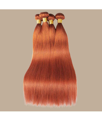 Tecelagem de cabelo humano virgem liso 7A Ginger 350 100 Gr est présent 