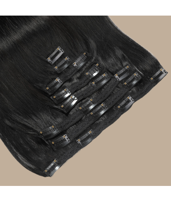 Black Straight Clip Extensions 120 Gr Véritable concentré