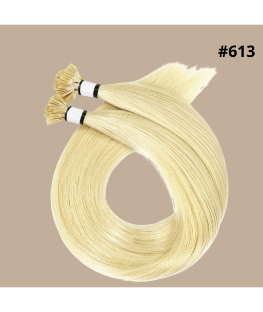 100 Keratin Extensions Rett Premium Med Flat Topp 613 hantent personnes