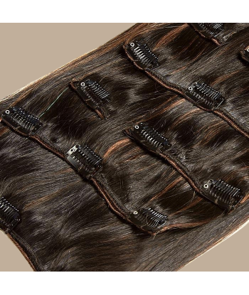 Extensions Styva Clips Mörkbrun Metallic Guld Koppar de France