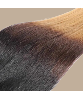 Rak Ombre Brun Choklad Blond Mono Clip-In Förlängning Maxi Volym Band solde